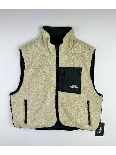 8-Ball Reversible Sherpa Vest Cream - STUSSY - BALAAN 2