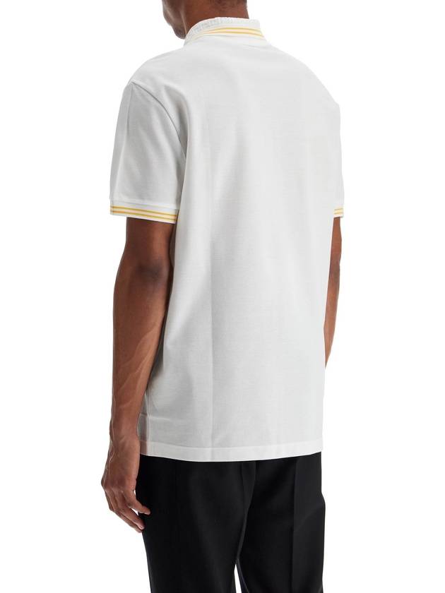 Medusa Head Embroidery Cotton Polo Shirt White - VERSACE - BALAAN 4