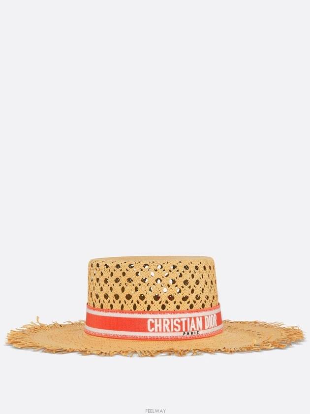 Dioriviera Naughtily-D Small Brim Hat Coral Beige - DIOR - BALAAN 3