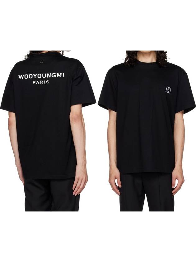 Cotton Back Logo Short Sleeve T-Shirt Black - WOOYOUNGMI - BALAAN 2