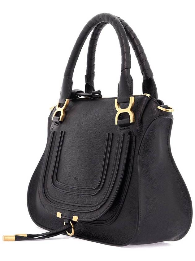 Marcie Grained Leather Tote Bag Black - CHLOE - BALAAN 4