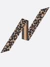 Micha Leopard Logo Scarf Brown - DIOR - BALAAN 2