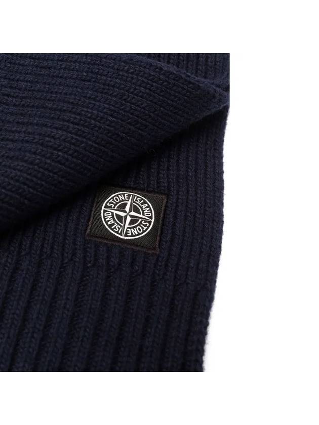 Kids Logo Patch Wool Muffler 7516N02A8 V0028 - STONE ISLAND - BALAAN 3