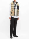 Check Reversible Padded Vest Beige - BURBERRY - BALAAN 11