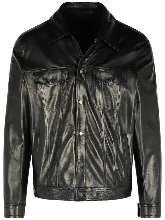 Salvatore Santoro Black Leather Jacket - SALVATORE SANTORO - BALAAN 1