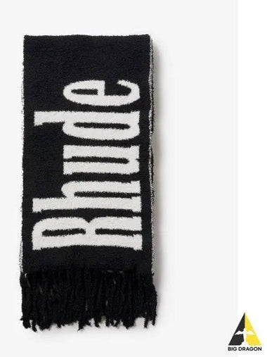 Oversized Fuzzy Logo Muffler Black White RHFW22GA040161190119 - RHUDE - BALAAN 1