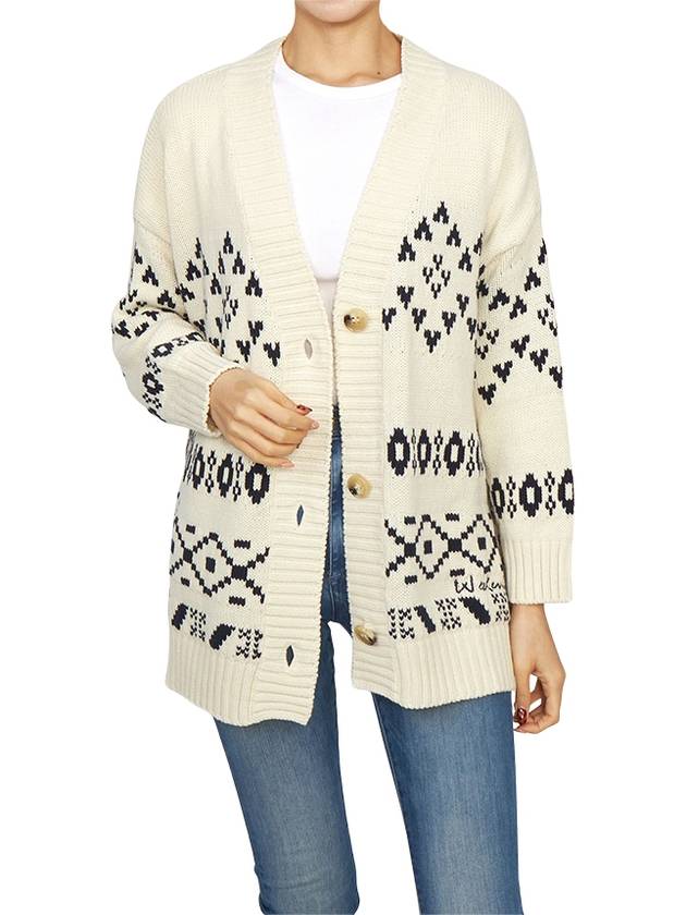 Acacia V Neck Cardigan Ivory - MAX MARA - BALAAN 5