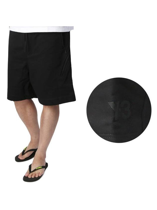 Classic Terry Logo Cotton Shorts Black - Y-3 - BALAAN 2