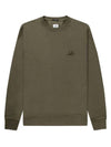 Brushed Emerized Diagonal Fleece Logo Crew Neck Sweatshirt Green - CP COMPANY - BALAAN 2