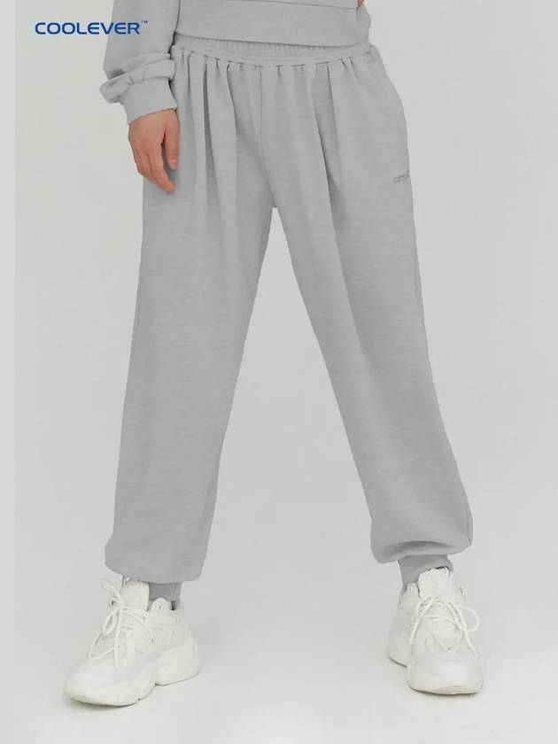 Women's Pintuck Jogger Pants Melange Gray - OFFGRID - BALAAN 4