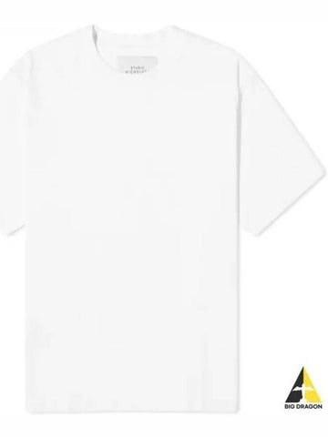 24 BRIC BRANDED SHORT SLEEVE T SHIRT MIDWEIGHT JERSEY 911 OPTIC white brick - STUDIO NICHOLSON - BALAAN 1