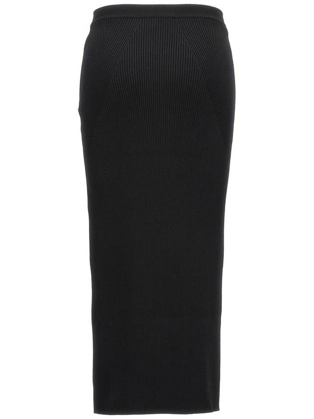 Rib Knit Pencil Skirt Black - ALEXANDER MCQUEEN - BALAAN 3