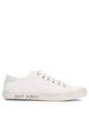 Malibu Logo Canvas Low Top Sneakers White - SAINT LAURENT - BALAAN 2