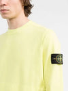 Waffen Patch Cotton Stretch Fleece Sweatshirt Lemon - STONE ISLAND - BALAAN 3