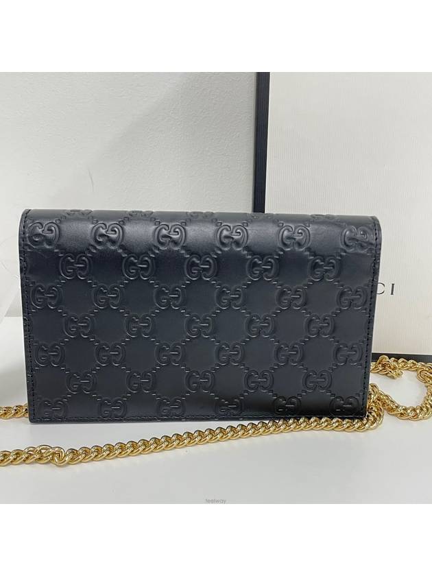 GG Cima leather chain long wallet cross bag - GUCCI - BALAAN 5