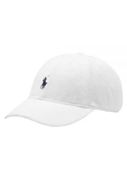 Pony Logo Cotton Terry Ball Cap White - POLO RALPH LAUREN - BALAAN 2