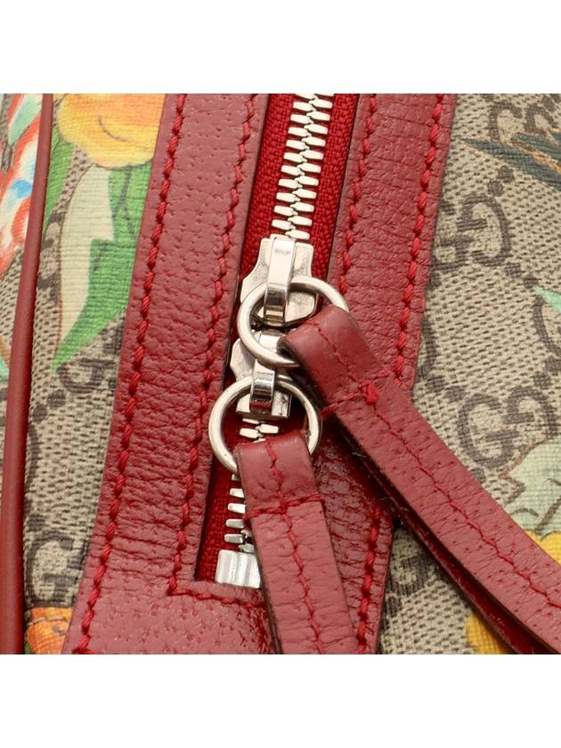 GG Supreme Canvas Red Trim Flower Backpack 427042 - GUCCI - BALAAN 7