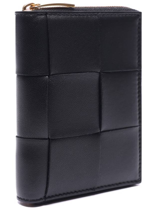 Intrecciato Zip Around Bi-Fold Wallet lack - BOTTEGA VENETA - BALAAN.