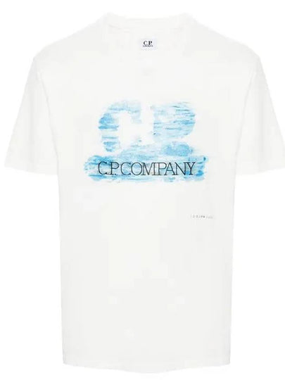 24/1 Jersey Artisanal Logo Short Sleeve T-Shirt White - CP COMPANY - BALAAN 2