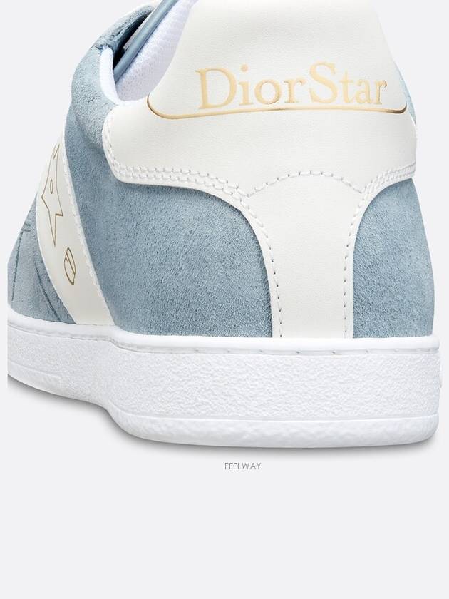 Star Suede Calfskin Low-Top Sneakers Pastel Blue - DIOR - BALAAN 7