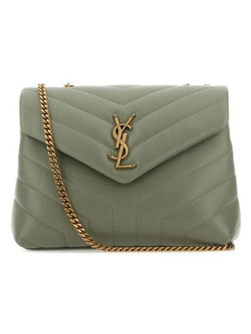 Bronze Monogram Loulou Matelasse Y Leather Small Shoulder Bag Light Sage - SAINT LAURENT - BALAAN 1