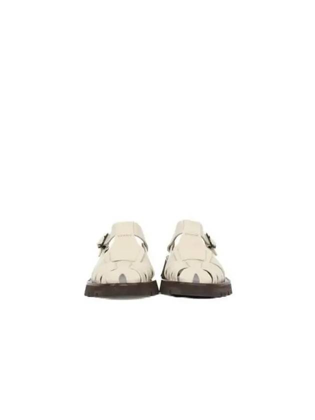 Fisherman leather sandals WFP22CASL002 CUSTARD - HEREU - BALAAN 3