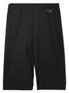 Triangle Logo Leggings Shorts Black - PRADA - BALAAN 2