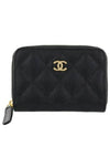 Classic Zipped Coin Purse Grained Calfskin & Gold Black - CHANEL - BALAAN 2