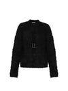 Crew Neck Alpaca Mix Cardigan Black - ACNE STUDIOS - BALAAN 2