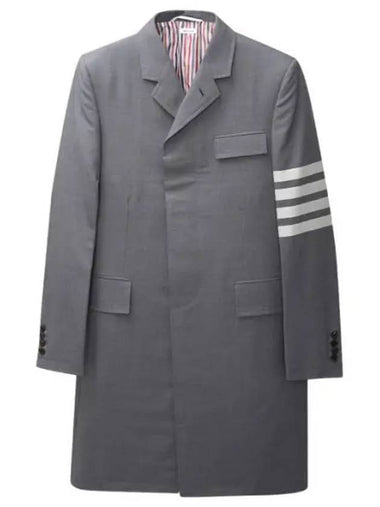 Men's Plain 4 Bar Single Coat Medium Grey - THOM BROWNE - BALAAN 1