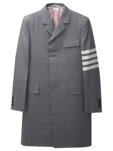 Men's Plain 4 Bar Single Coat Medium Grey - THOM BROWNE - BALAAN 1