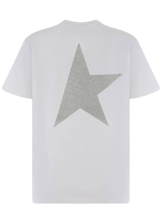 Glitter Star Logo Short Sleeve T-Shirt Silver White - GOLDEN GOOSE - BALAAN 4