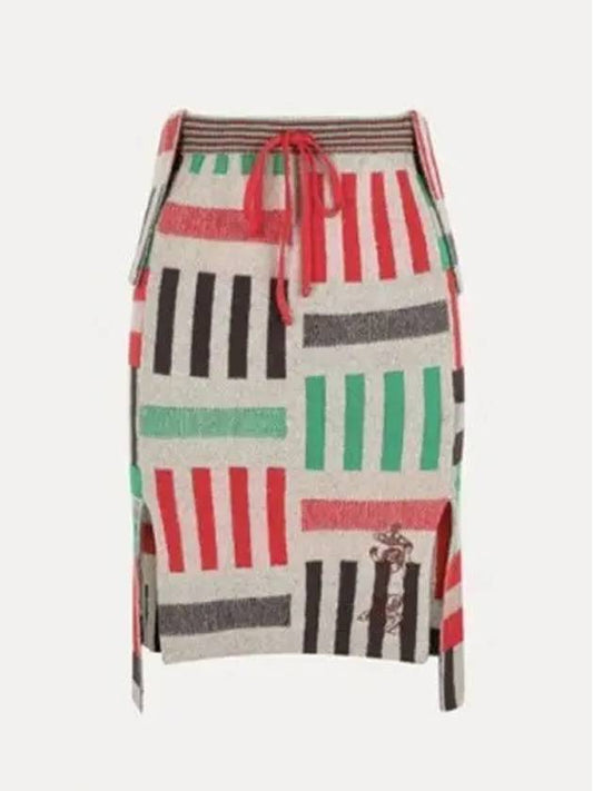 Embroidery Multi-Pattern Knit H-Line Skirt Multicolor - VIVIENNE WESTWOOD - BALAAN 2