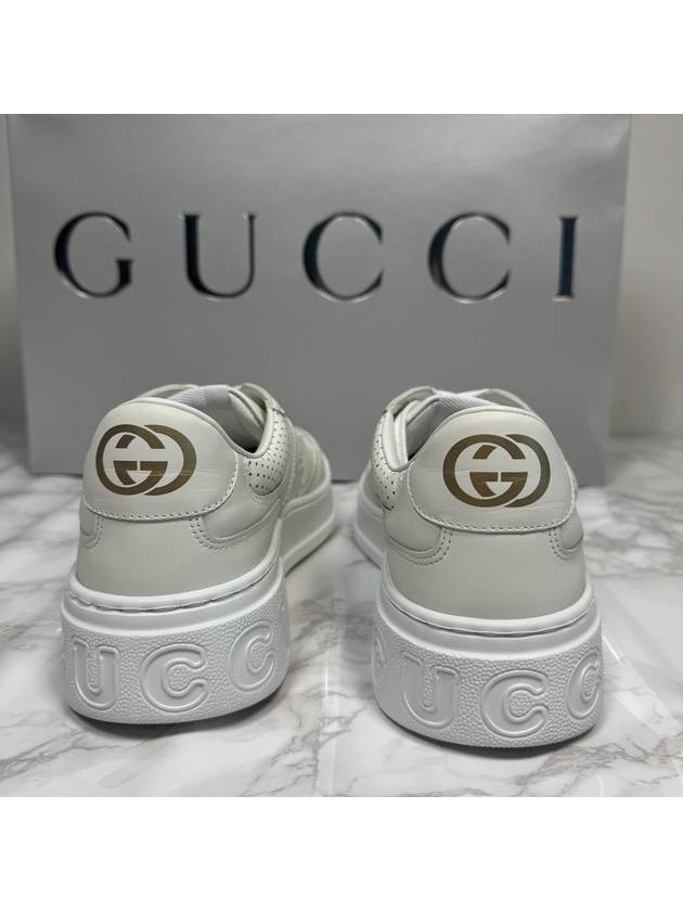 GG Emboss Low Top Sneakers White - GUCCI - BALAAN 7