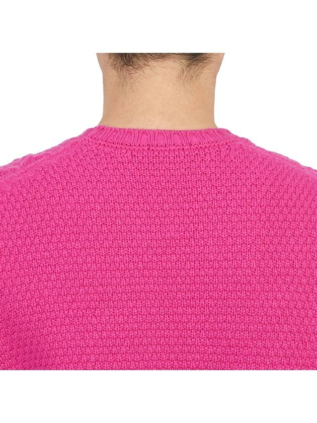 Crew Neck Lambswool Knit Top Pink - DRUMOHR - BALAAN 8