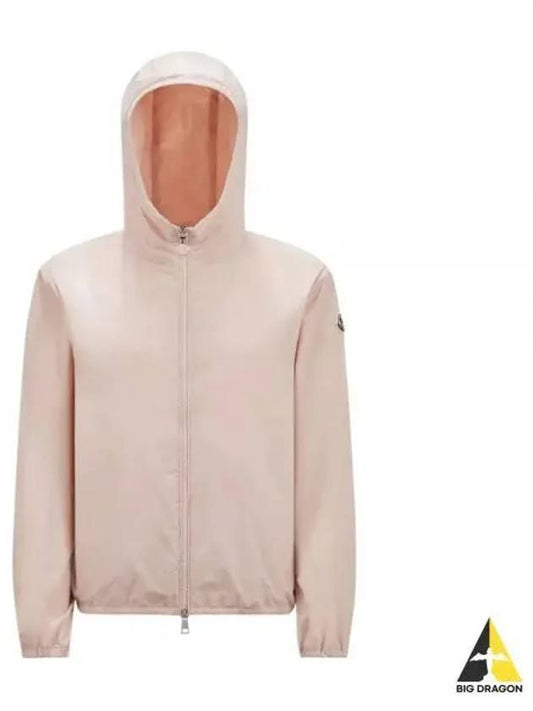 Fegeo Logo Patch Zip Up Hoodie Light Pink - MONCLER - BALAAN 2