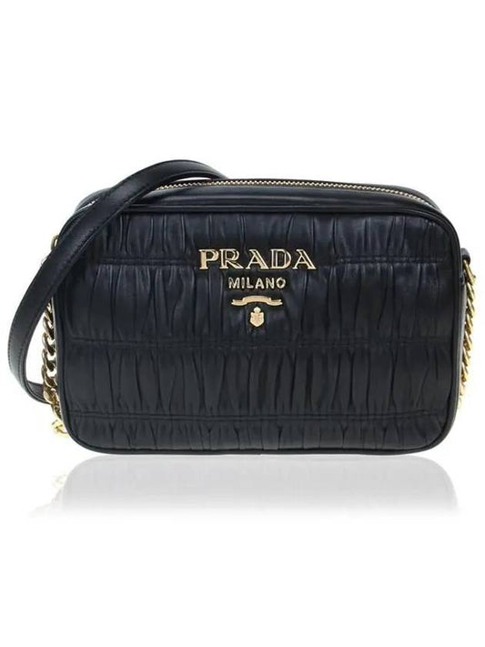 Nappa Goffre Cross Bag Black - PRADA - BALAAN 2