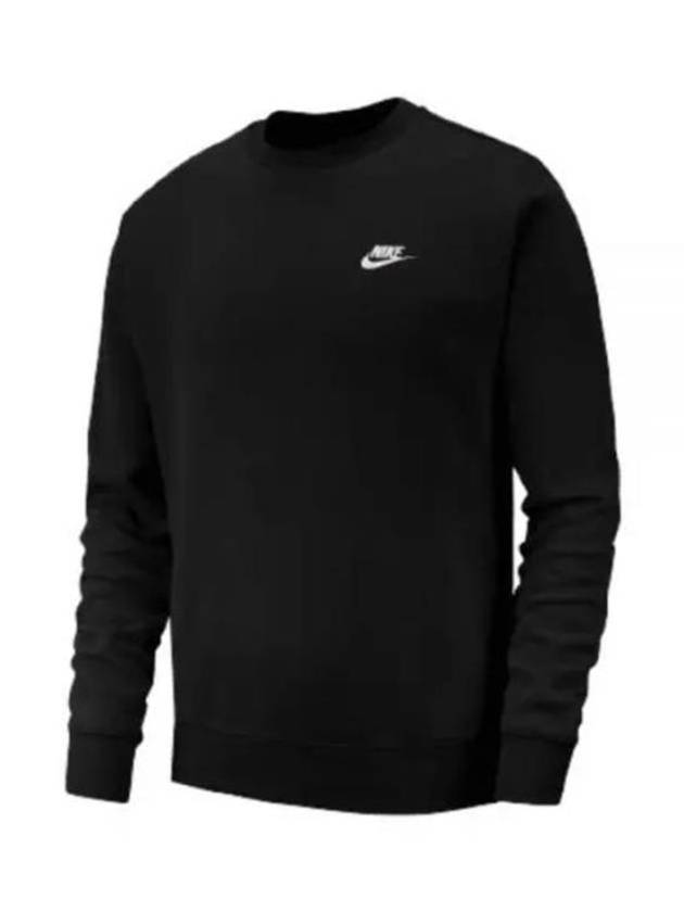 Sportswear Men's Club Fleece Crew Sweatshirt Black - NIKE - BALAAN 2