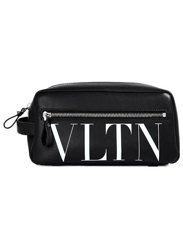 Men's VLTN Pouch Bag Black - VALENTINO - BALAAN 1