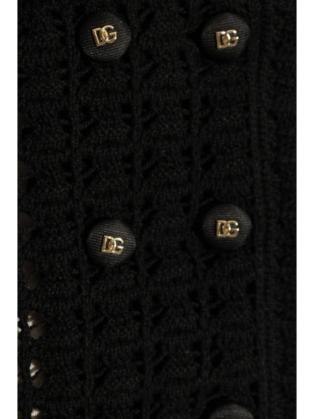 Dolce & Gabbana Wool Cardigan, Women's, Black - DOLCE&GABBANA - BALAAN 5