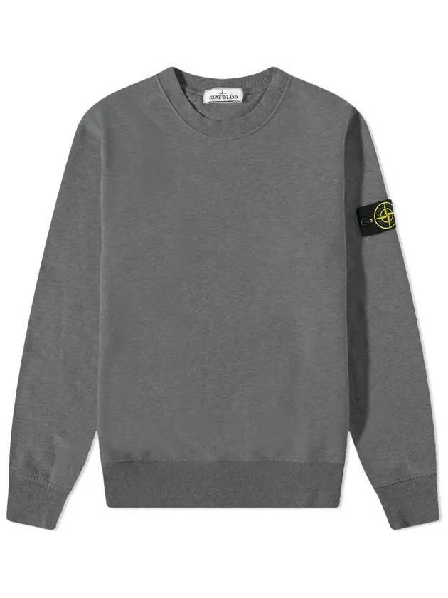 Wappen Patch Crew Neck Sweatshirt Grey - STONE ISLAND - BALAAN 2