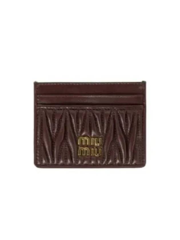 Materasse Nappa Leather Card Wallet Dark Brown - MIU MIU - BALAAN 2