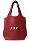 Ninon Small Recycled Leather Tote Bag Red - A.P.C. - BALAAN 3