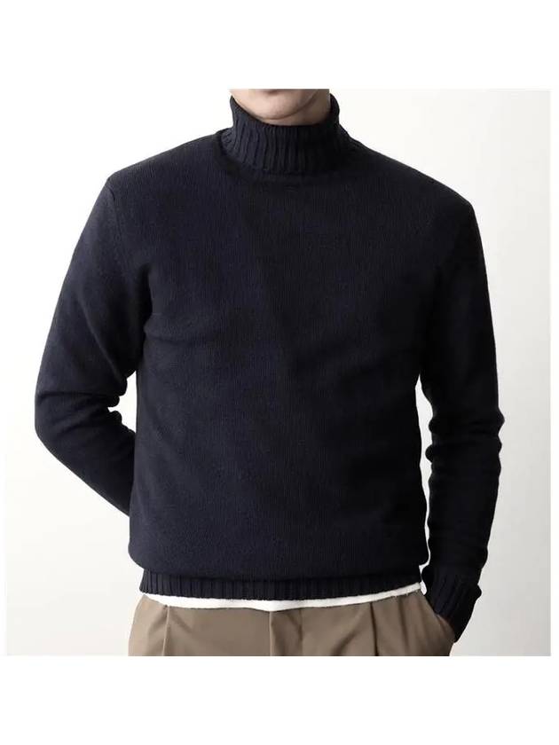 Le Parlogo cashmere blend turtleneck sweater dark gray - COLMAR - BALAAN 4