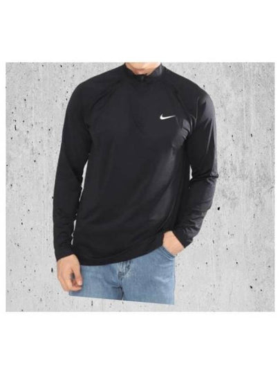 Dri Fit Ready 1/4 Zip Long Sleeve T-Shirt Black - NIKE - BALAAN 2