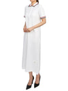 RWB Trimmed Polo Cotton Midi Dress White - THOM BROWNE - BALAAN 5