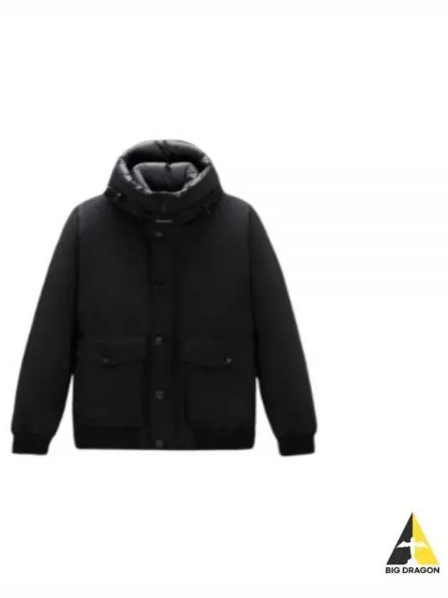 Polar Bomber in Ramar Cloth CFWOOU0785MRUT0001 BLK Jacket - WOOLRICH - BALAAN 1