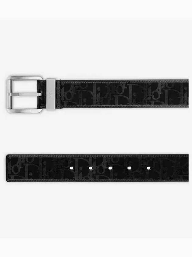 Oblique Galaxy Leather Belt Black - DIOR - BALAAN 3