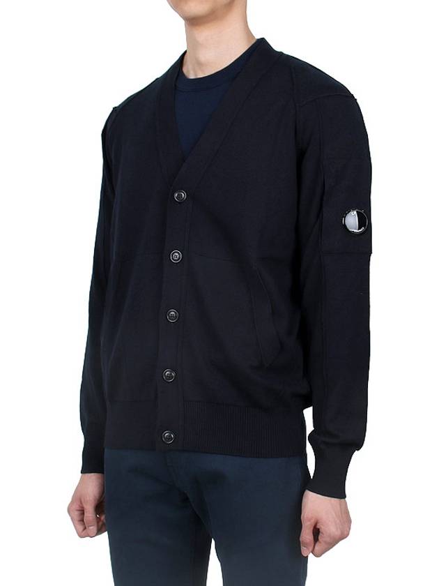 Lens Cotton Cardigan Navy - CP COMPANY - BALAAN 5