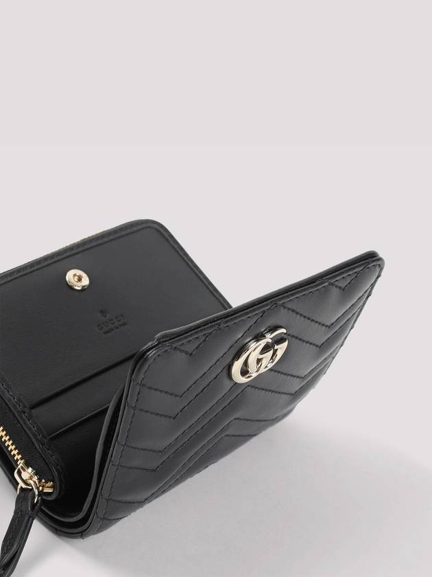 GG Marmont Zip Half Wallet Black - GUCCI - BALAAN 5